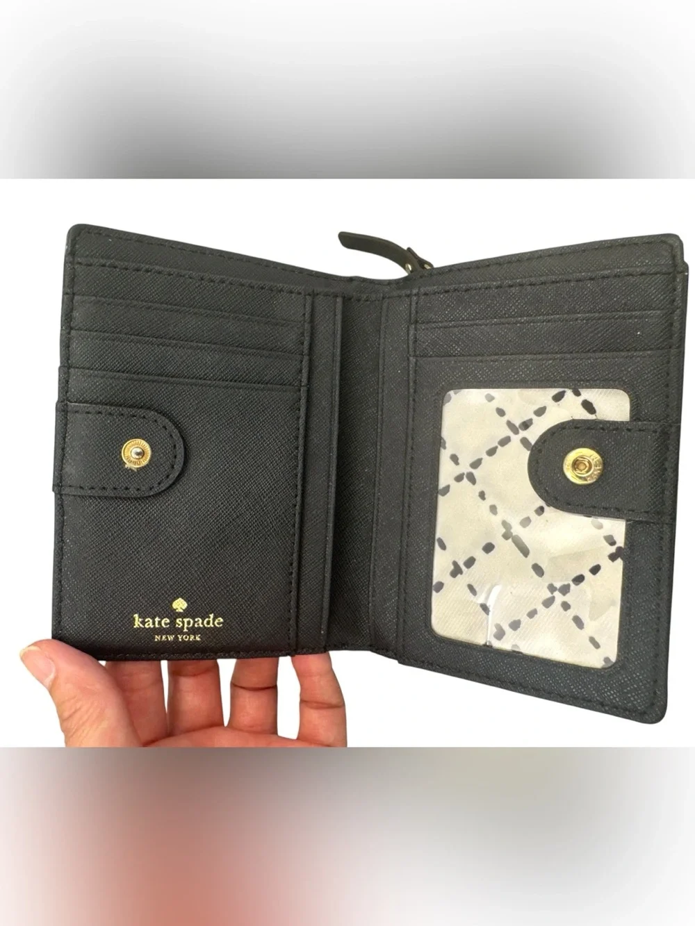 Kate Spade Newbury Lane Cara Bifold Saffiano Leather compact Wallet